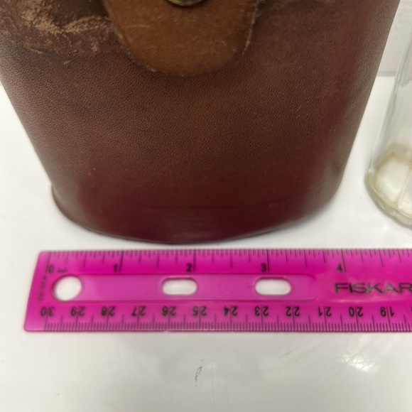 VTG hip flask with genuine English leather - Picture 8 of 8